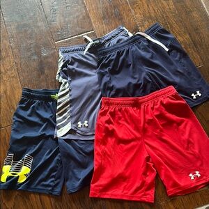 Under Armour Performance Shorts Red and Blue Athletic Wear